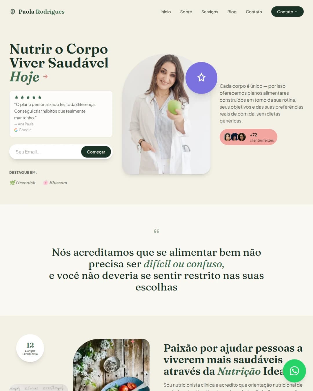 Nutricionista Paola Rodrigues